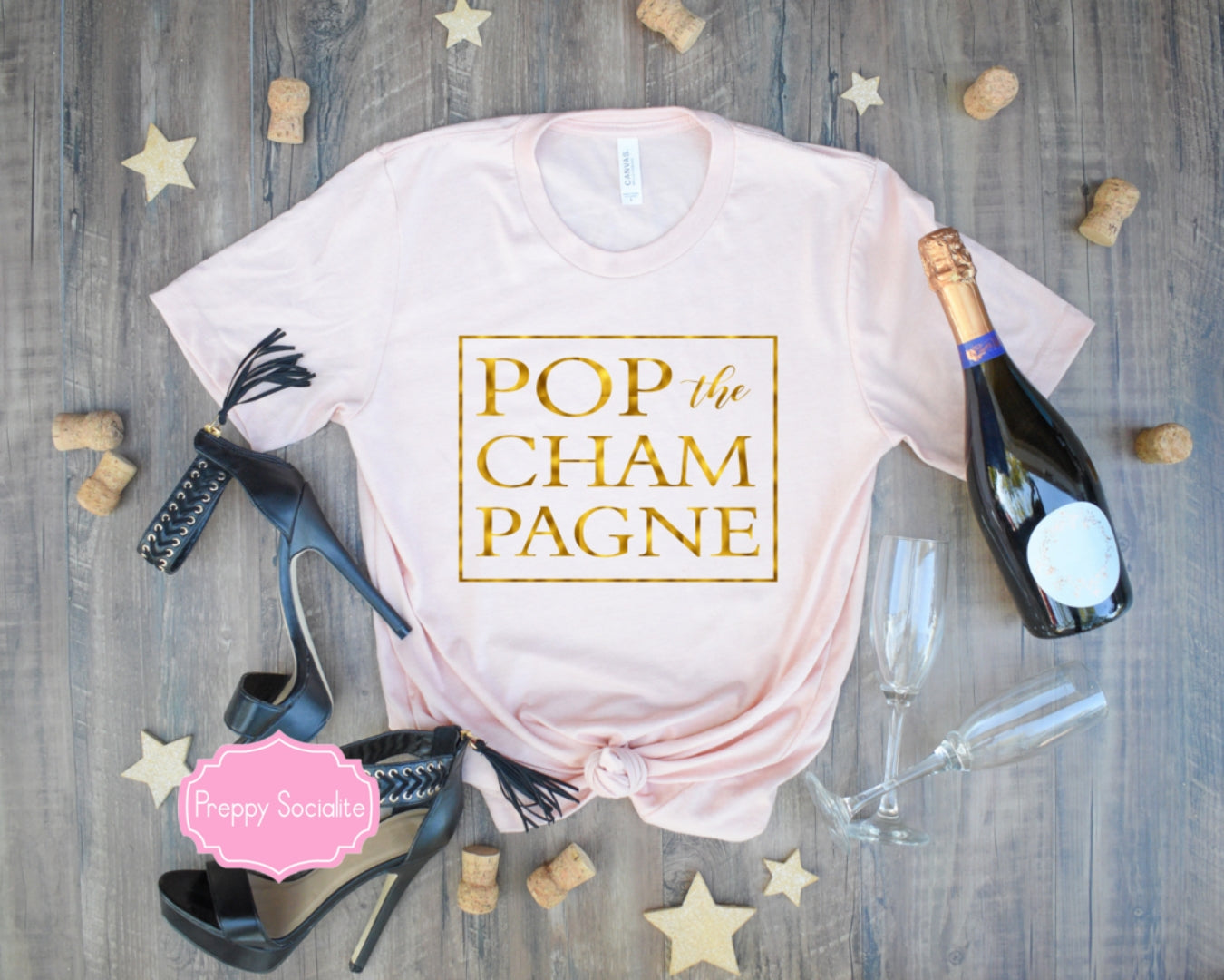 Pop the Champagne - Metallic Gold