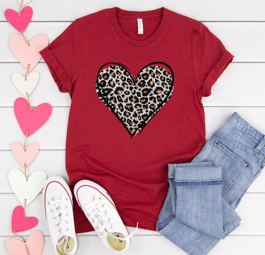 Leopard Heart - Glitter