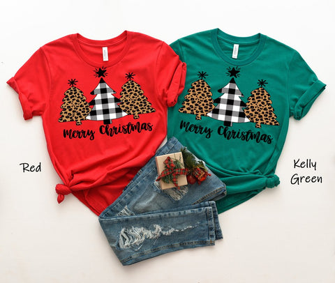 Merry Christmas - Leopard & Plaid