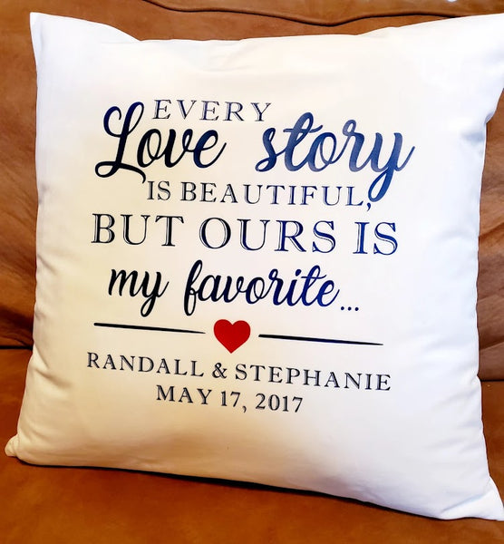 Every Love Story Keepsake Pillow